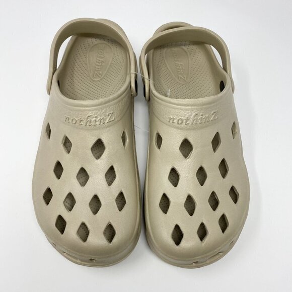 Nothinz Men's Vented Eva Clogs With Swivel Strap. Beige. Size 12 - Picture 2 of 7